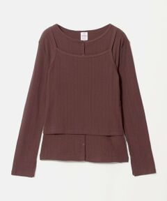 green label relaxing / グリーンレーベル リラクシング カットソー | 【別注】＜Healthknit＞レイヤード プルオーバーカットソー