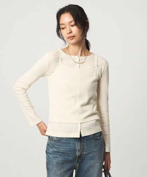 green label relaxing / グリーンレーベル リラクシング カットソー | 【別注】＜Healthknit＞レイヤード プルオーバーカットソー | 詳細2