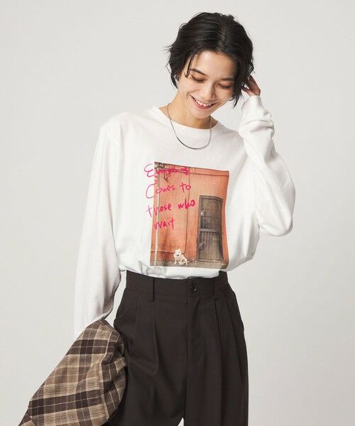 green label relaxing / グリーンレーベル リラクシング カットソー | 【別注】＜Various Timeless Arts＞プリント ロングスリーブTシャツ | 詳細1