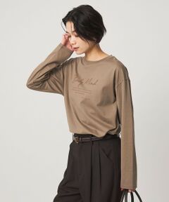 green label relaxing / グリーンレーベル リラクシング カットソー | ロゴ ロングスリーブ Tシャツ
