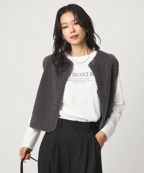 green label relaxing / グリーンレーベル リラクシング カットソー | ロゴ ロングスリーブ Tシャツ | 詳細1