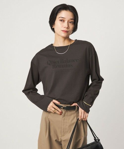 green label relaxing / グリーンレーベル リラクシング カットソー | ロゴ ロングスリーブ Tシャツ | 詳細16