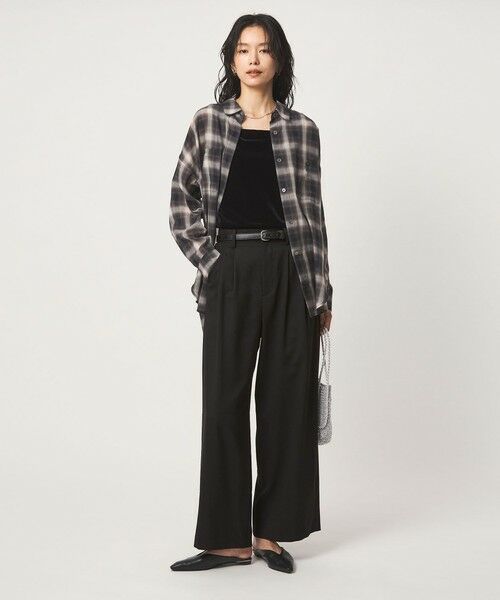 green label relaxing / グリーンレーベル リラクシング その他パンツ | ソモウライク 2タック ワイド パンツ ウォッシャブル ストレッチ | 詳細1