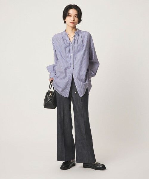green label relaxing / グリーンレーベル リラクシング デニムパンツ | ［size SHORT/TALLあり］ニーハイフレア パンツ デニム ストレッチ | 詳細3