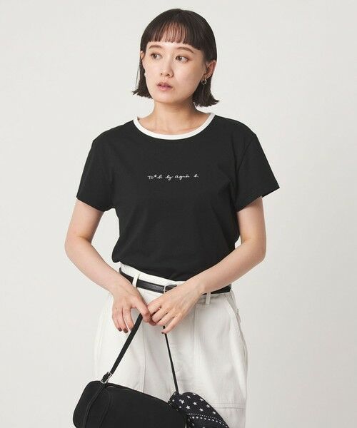 green label relaxing / グリーンレーベル リラクシング Tシャツ | ＜To b. by agnes b.コラボ＞ロゴ リンガー Tシャツ | 詳細2