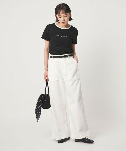 green label relaxing / グリーンレーベル リラクシング Tシャツ | ＜To b. by agnes b.コラボ＞ロゴ リンガー Tシャツ | 詳細3
