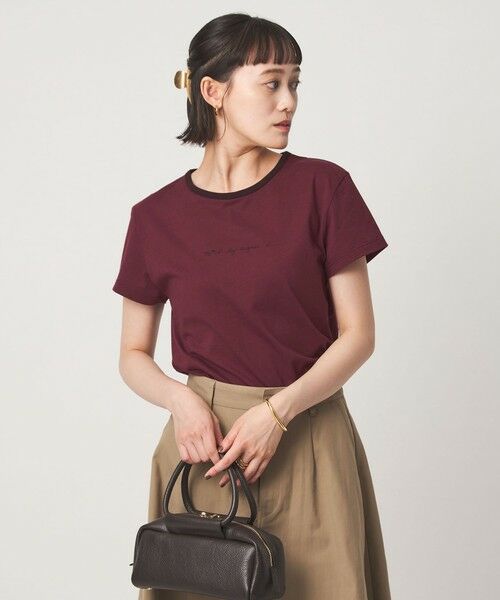 green label relaxing / グリーンレーベル リラクシング Tシャツ | ＜To b. by agnes b.コラボ＞ロゴ リンガー Tシャツ | 詳細16