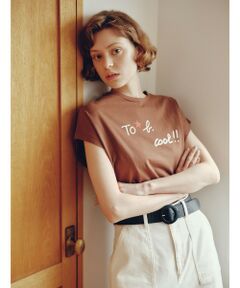 green label relaxing / グリーンレーベル リラクシング Tシャツ | ＜To b. by agnes b.コラボ＞ロゴ フレンチスリーブ Tシャツ