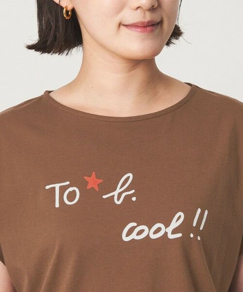 green label relaxing / グリーンレーベル リラクシング Tシャツ | ＜To b. by agnes b.コラボ＞ロゴ フレンチスリーブ Tシャツ | 詳細18