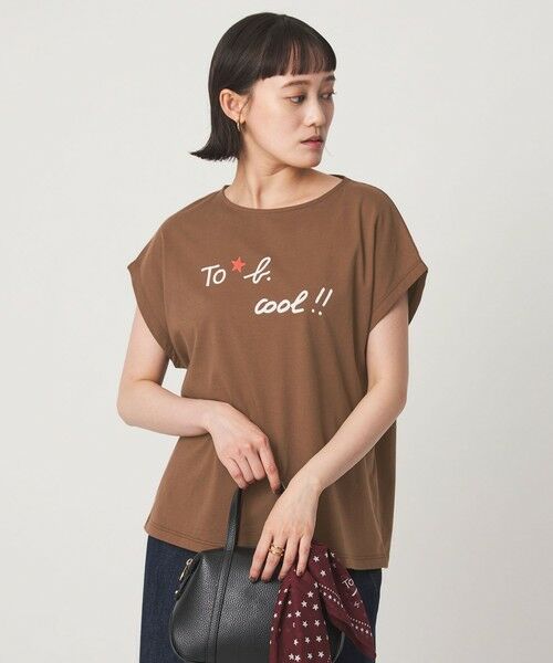 green label relaxing / グリーンレーベル リラクシング Tシャツ | ＜To b. by agnes b.コラボ＞ロゴ フレンチスリーブ Tシャツ | 詳細11