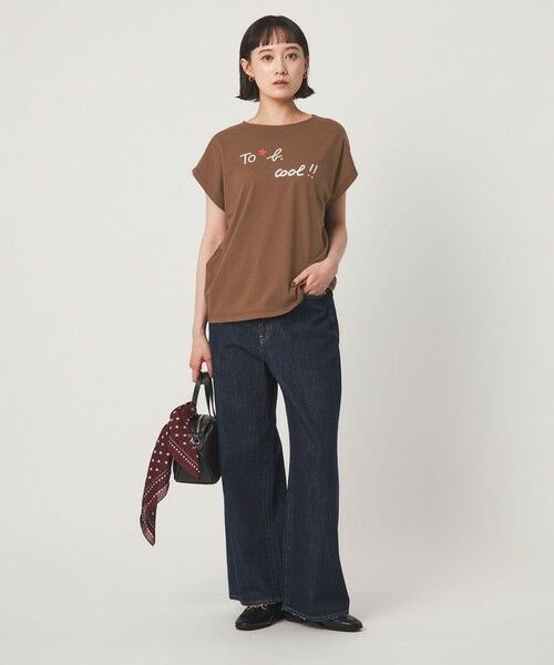green label relaxing / グリーンレーベル リラクシング Tシャツ | ＜To b. by agnes b.コラボ＞ロゴ フレンチスリーブ Tシャツ | 詳細13