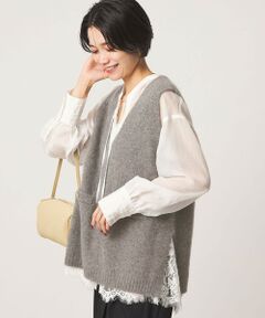 green label relaxing / グリーンレーベル リラクシング ベスト | ヘアリー ニット ベスト