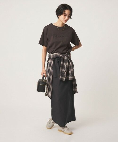 green label relaxing / グリーンレーベル リラクシング ロング・マキシ丈スカート | ［size SHORTあり］ツイードライク スカート マシンウォッシャブル 帯電防止 | 詳細11