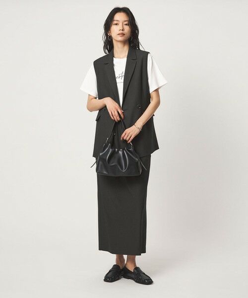 green label relaxing / グリーンレーベル リラクシング ロング・マキシ丈スカート | ［size SHORTあり］ツイードライク スカート マシンウォッシャブル 帯電防止 | 詳細1