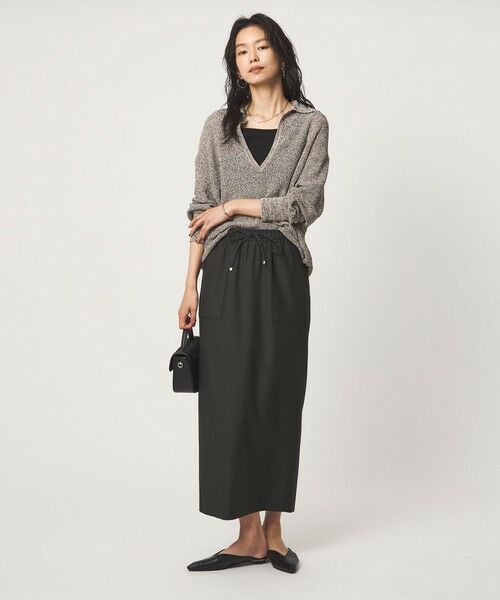 green label relaxing / グリーンレーベル リラクシング ロング・マキシ丈スカート | ［size SHORTあり］ツイードライク スカート マシンウォッシャブル 帯電防止 | 詳細5