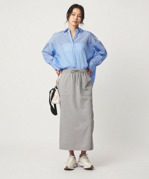 green label relaxing / グリーンレーベル リラクシング ロング・マキシ丈スカート | ［size SHORT/TALLあり］オルマイ ツイル タイト スカート | 詳細9