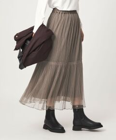 green label relaxing / グリーンレーベル リラクシング ロング・マキシ丈スカート | ［size SHORT/TALLあり］2WAY チュール スカート