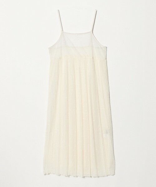 green label relaxing / グリーンレーベル リラクシング ロング・マキシ丈ワンピース | シシュウ チュール ワンピース（OFF WHITE）