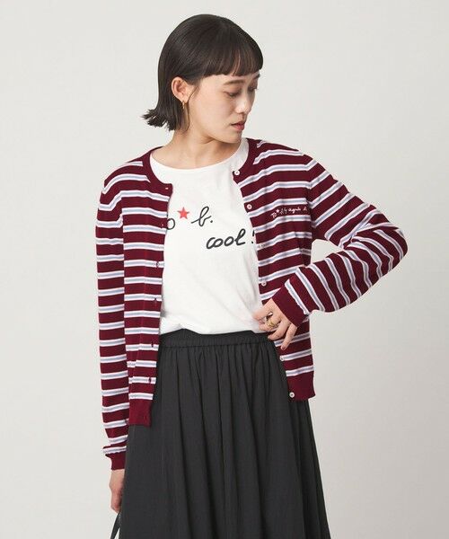green label relaxing / グリーンレーベル リラクシング カーディガン・ボレロ | ＜To b. by agnes b.コラボ＞マルチボーダー ニット カーディガン | 詳細18