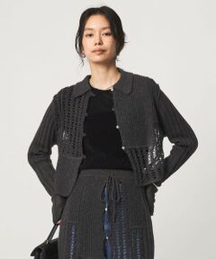 green label relaxing / グリーンレーベル リラクシング カーディガン・ボレロ | 【別注】＜tyn.TGOR＞パネル カラー カーディガン