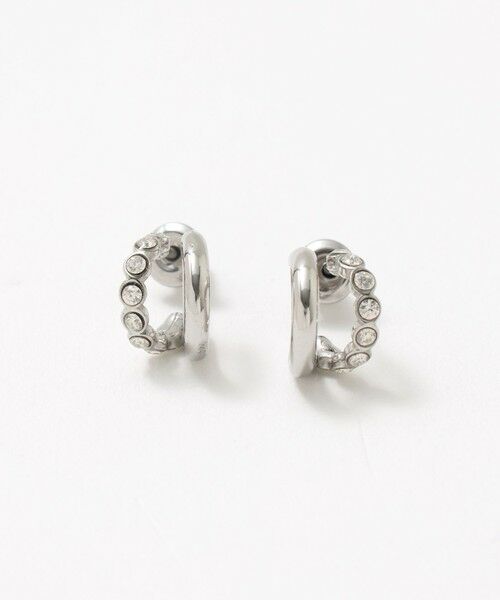 green label relaxing / グリーンレーベル リラクシング ピアス・イヤリング | キュービック ダブルライン ピアス（SILVER）