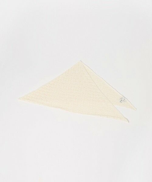 green label relaxing / グリーンレーベル リラクシング マフラー・ショール・スヌード・ストール | レーシー ニットストール（OFF WHITE）