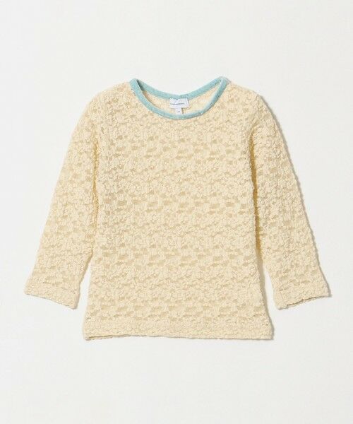green label relaxing / グリーンレーベル リラクシング カットソー | フラワー ジャガード シアー トップス / キッズ 110cm-130cm | 詳細5