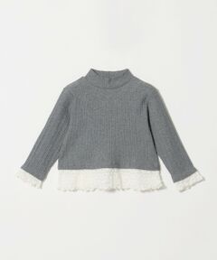 green label relaxing / グリーンレーベル リラクシング カットソー | チュール レース コンビ プルオーバー / キッズ 100cm-130cm