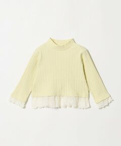 green label relaxing / グリーンレーベル リラクシング カットソー | チュール レース コンビ プルオーバー / キッズ 100cm-130cm