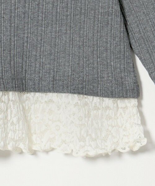 green label relaxing / グリーンレーベル リラクシング カットソー | チュール レース コンビ プルオーバー / キッズ 100cm-130cm | 詳細4