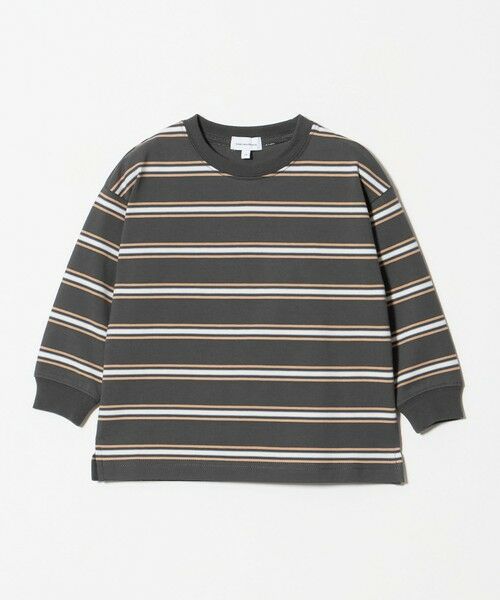 green label relaxing / グリーンレーベル リラクシング カットソー | フトピッチ ボーダー ロングスリーブ Tシャツ / キッズ 100cm-160cm | 詳細9
