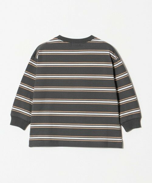 green label relaxing / グリーンレーベル リラクシング カットソー | フトピッチ ボーダー ロングスリーブ Tシャツ / キッズ 100cm-160cm | 詳細2