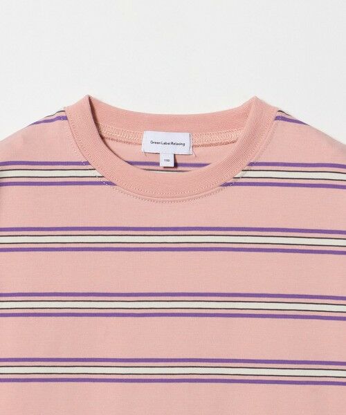 green label relaxing / グリーンレーベル リラクシング カットソー | フトピッチ ボーダー ロングスリーブ Tシャツ / キッズ 100cm-160cm | 詳細11