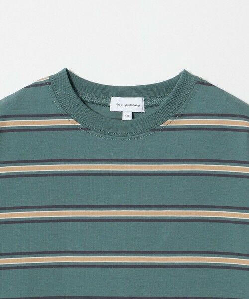 green label relaxing / グリーンレーベル リラクシング カットソー | フトピッチ ボーダー ロングスリーブ Tシャツ / キッズ 100cm-160cm | 詳細14
