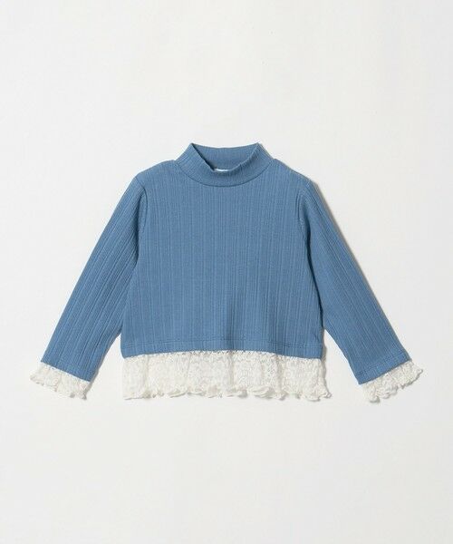 green label relaxing / グリーンレーベル リラクシング カットソー | チュール レース コンビ プルオーバー / キッズ 100cm-130cm | 詳細1