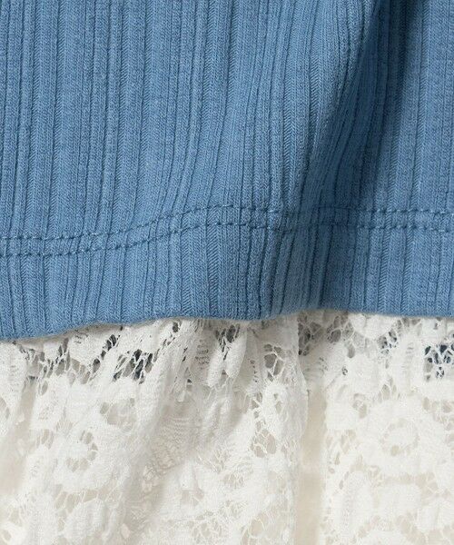 green label relaxing / グリーンレーベル リラクシング カットソー | チュール レース コンビ プルオーバー / キッズ 100cm-130cm | 詳細6