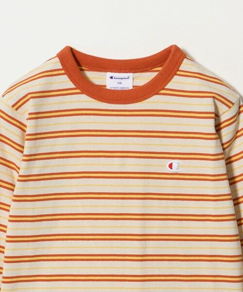 green label relaxing / グリーンレーベル リラクシング カットソー | ＜Champion＞ボーダー ロングスリーブ Tシャツ / キッズ 110cm-130cm | 詳細1