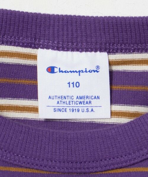 green label relaxing / グリーンレーベル リラクシング カットソー | ＜Champion＞ボーダー ロングスリーブ Tシャツ / キッズ 110cm-130cm | 詳細9