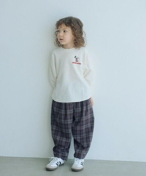 green label relaxing / グリーンレーベル リラクシング カットソー | 【別注】<URBAMENT>ミッキーマウス ロングスリーブ Tシャツ / キッズ 100cm-130cm | 詳細1
