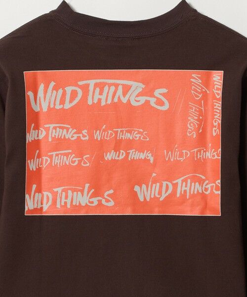 green label relaxing / グリーンレーベル リラクシング カットソー | 【別注】＜WILD THINGS＞プリント ロングスリーブ Tシャツ / キッズ 110cm-130cm | 詳細11