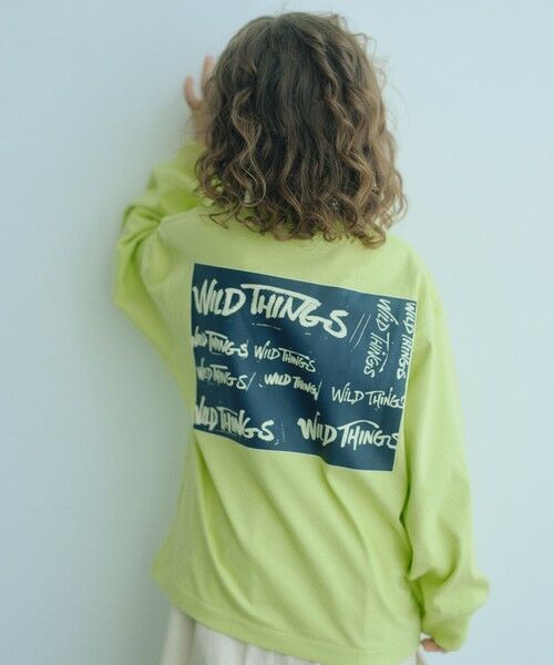 green label relaxing / グリーンレーベル リラクシング カットソー | 【別注】＜WILD THINGS＞プリント ロングスリーブ Tシャツ / キッズ 110cm-130cm | 詳細13
