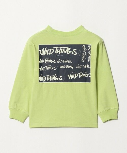 green label relaxing / グリーンレーベル リラクシング カットソー | 【別注】＜WILD THINGS＞プリント ロングスリーブ Tシャツ / キッズ 110cm-130cm | 詳細16