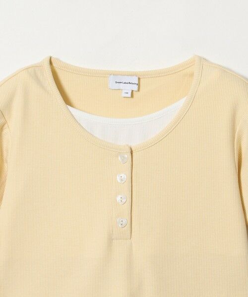 green label relaxing / グリーンレーベル リラクシング カットソー | テレコ ヘンリーネック Tシャツ / キッズ 110cm-130cm | 詳細9