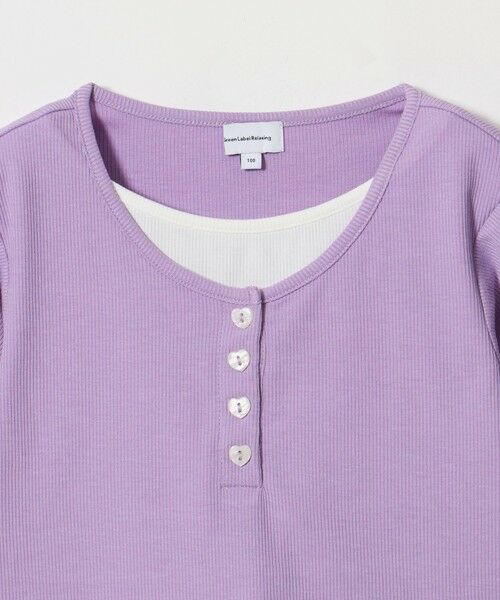 green label relaxing / グリーンレーベル リラクシング カットソー | テレコ ヘンリーネック Tシャツ / キッズ 110cm-130cm | 詳細13