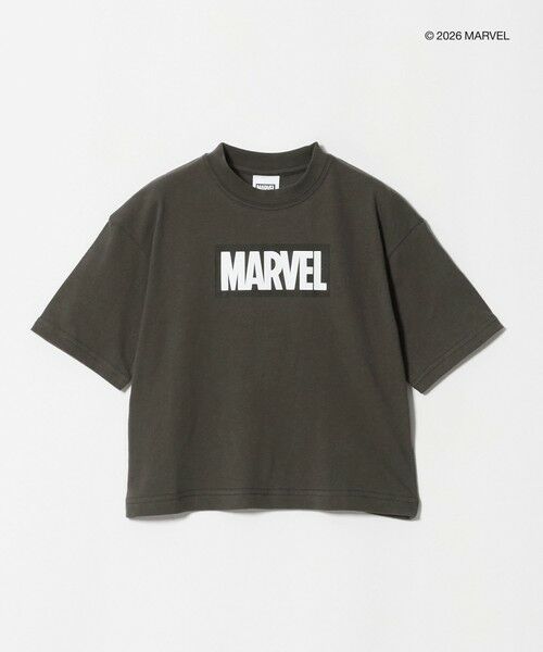 green label relaxing / グリーンレーベル リラクシング カットソー | 【別注】<URBAMENT>MARVEL Tシャツ / キッズ 100cm-130cm(DK.GRAY)