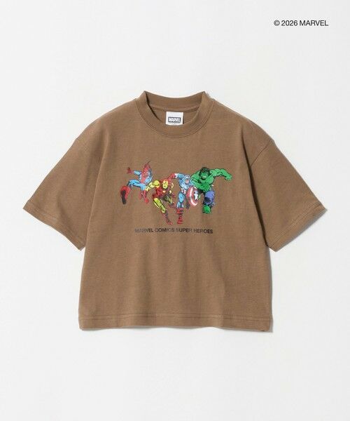 green label relaxing / グリーンレーベル リラクシング カットソー | 【別注】<URBAMENT>MARVEL Tシャツ / キッズ 100cm-130cm(MD.BROWN)