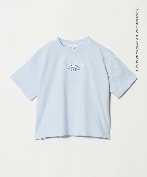green label relaxing / グリーンレーベル リラクシング カットソー | 【別注】＜Sanrio＞モチーフ ショートスリーブ Tシャツ / キッズ 100cm-130cm（LT.BLUE）