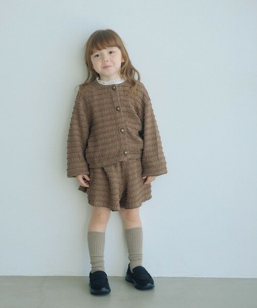 green label relaxing / グリーンレーベル リラクシング ショート・ハーフ・半端丈パンツ | カットジャガード キュロット パンツ / キッズ 120cm-160cm | 詳細5
