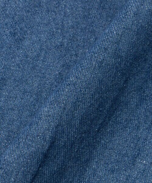green label relaxing / グリーンレーベル リラクシング ロング・マキシ丈ワンピース | デニム スタンドカラー フリル ワンピース / キッズ 100cm-160cm | 詳細3