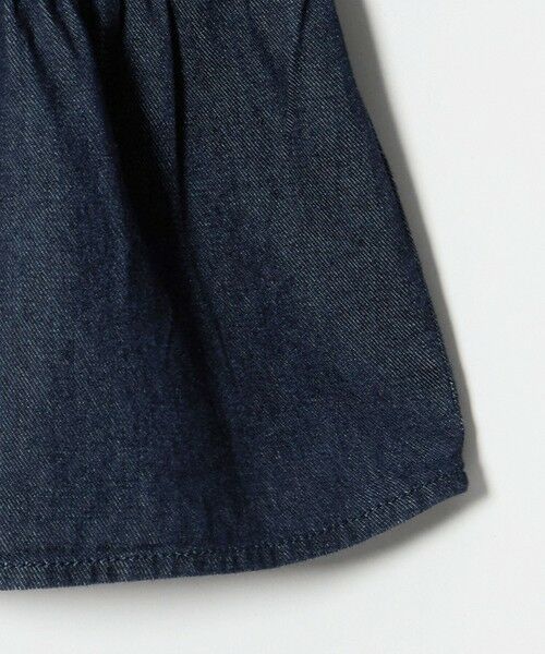 green label relaxing / グリーンレーベル リラクシング ロング・マキシ丈ワンピース | デニム スタンドカラー フリル ワンピース / キッズ 100cm-160cm | 詳細7